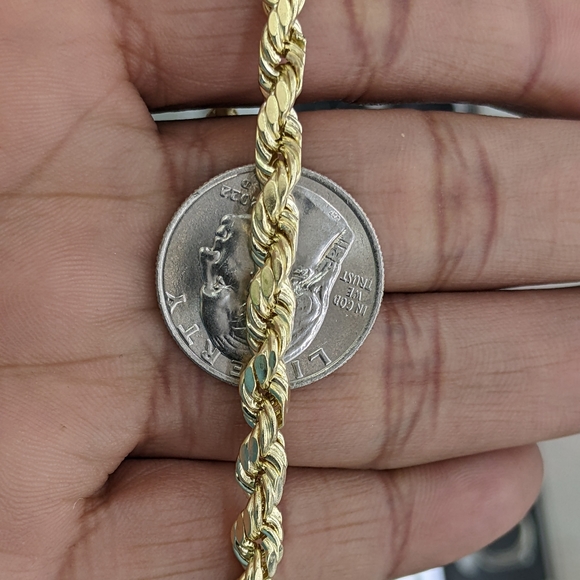 10kt Real Gold Rope Bracelet - Picture 6 of 8